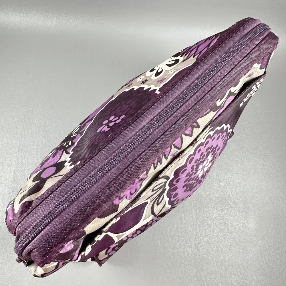 Thirty-One Glamour Case Plum Awesome Blossom Toiletry Cosmetic Travel Bag